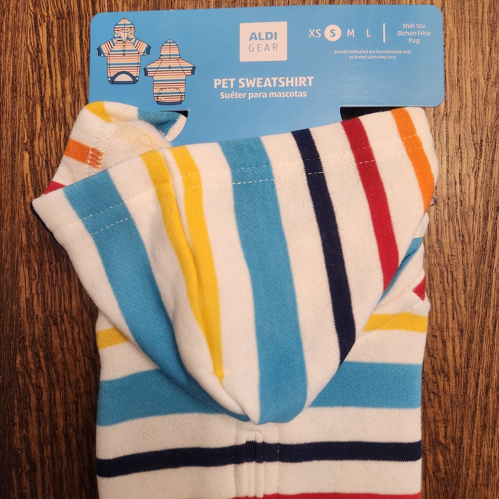 Aldi Gear Striped Pet Sweatshirt